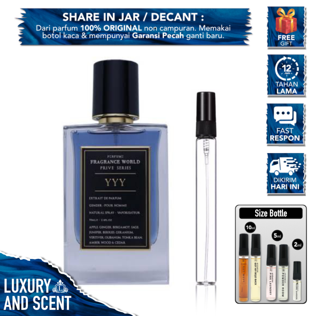 Jual DECANT PARFUM FRAGRANCE WORLD YYY Share In Bottle Jar 2/5/10ML ...