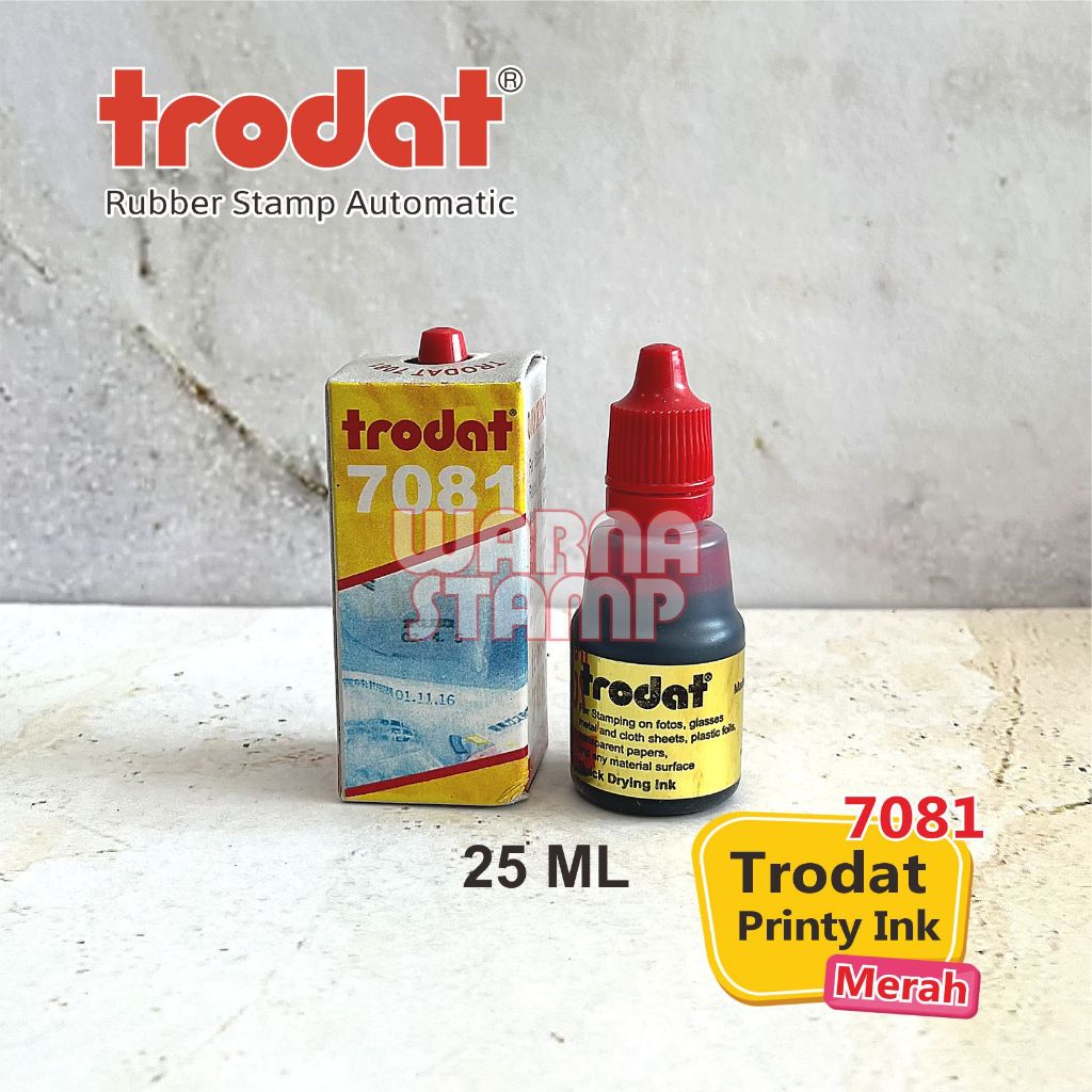 Jual TINTA STEMPEL OTOMATIS TRODAT 7081 UKURAN 25 ML / TINTA ORIGINAL ...