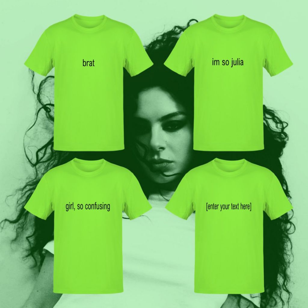 Jual brat charli xcx shirt (brat, im so julia, girl, it&amp;#39;s confusing ...