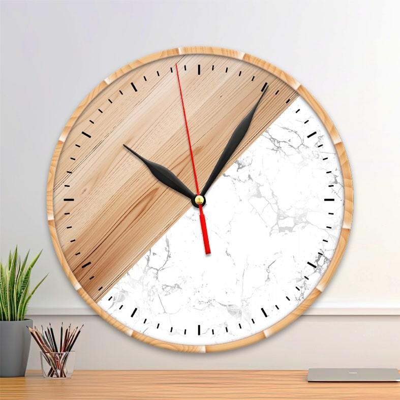 Jual Scandinavian Jam Dinding Kayu Rumah AESTHETIC DEKORASI RUANG TAMU