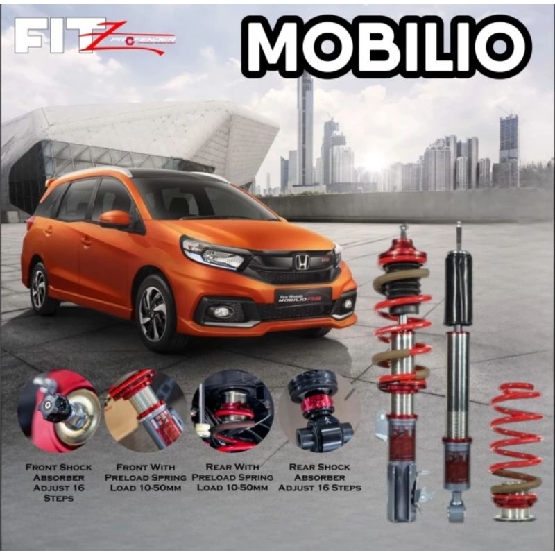 Jual Shockbreaker Suspensi COILOVER PROFENDER FITZ Brio Mobilio City ...