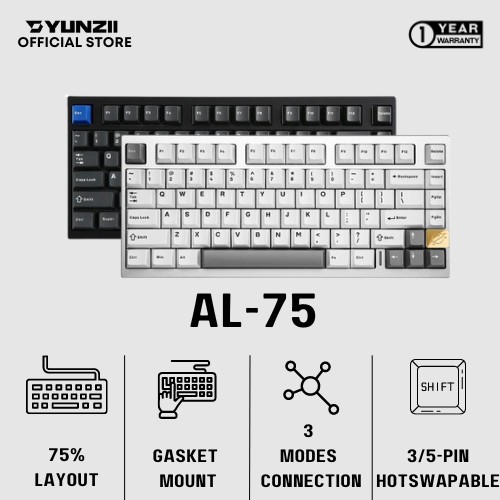 Jual Yunzii AL75 / AL-75 Alumunium Mechanical Keyboard Gaming Gasket ...