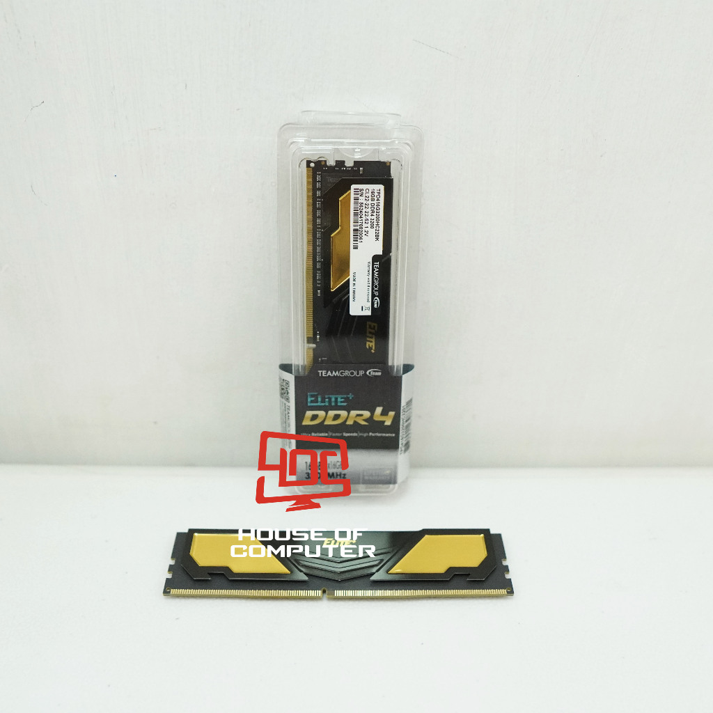 Jual RAM PC LONGDIMM TEAM GROUP ELITE+ 16GB DDR4 3200MHZ 25600 HITAM ...
