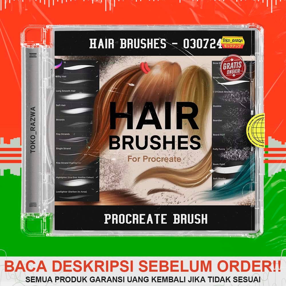 Jual Procreate Brush - Hair Brushes - 030724 | Shopee Indonesia