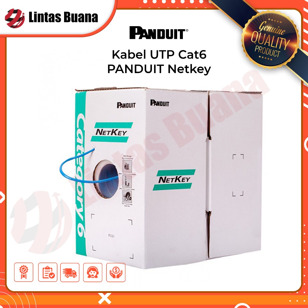 Jual PANDUIT KABEL UTP CAT6 NETKEY NUC6C04BU-C | Shopee Indonesia