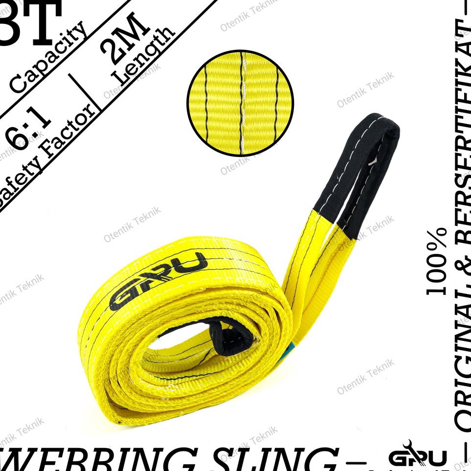 Jual KODE D44Z WEBBING SLING BELT 3 TON X 2 METER LIFTING STRAP 3T X 2M ...