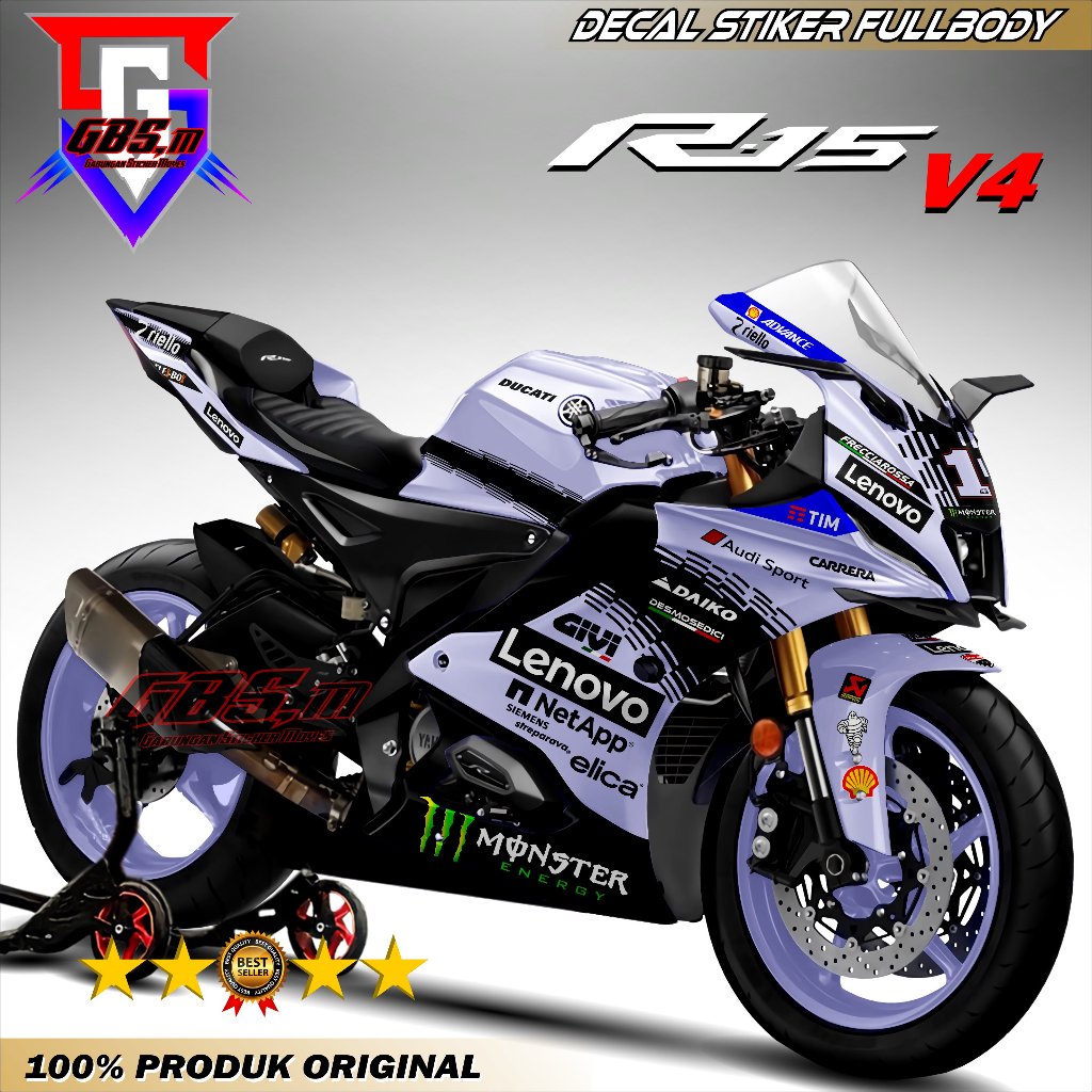 Jual (COD) Decal Motor R15 V4 - Stiker Motor R15 V4 Fullbody Premium ...