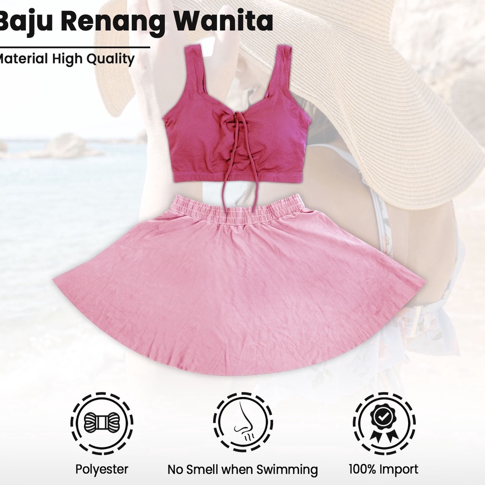 Jual Update Terbaru Baju Renang Sexy Two Peach Rok Hot Spring Model