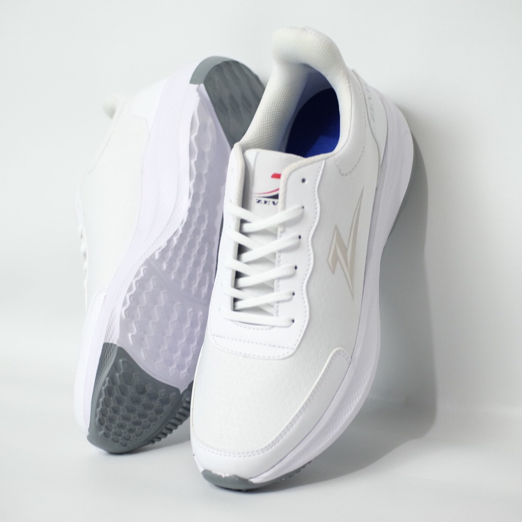 Jual Sepatu Sneakers Kets Sekolah Pria Terbaik Hitam Putih Polos Zevil ...