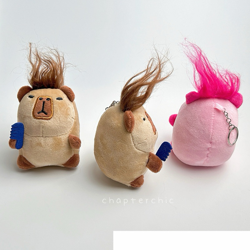 Jual Capybara Sisir Boneka Gantungan Kunci Keychain Rambut Gimbal ...
