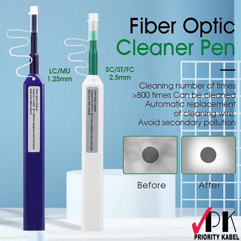 Jual One Click Cleaner Pen Connector fiber Optic For 1.25/2.5mm LC SC ...