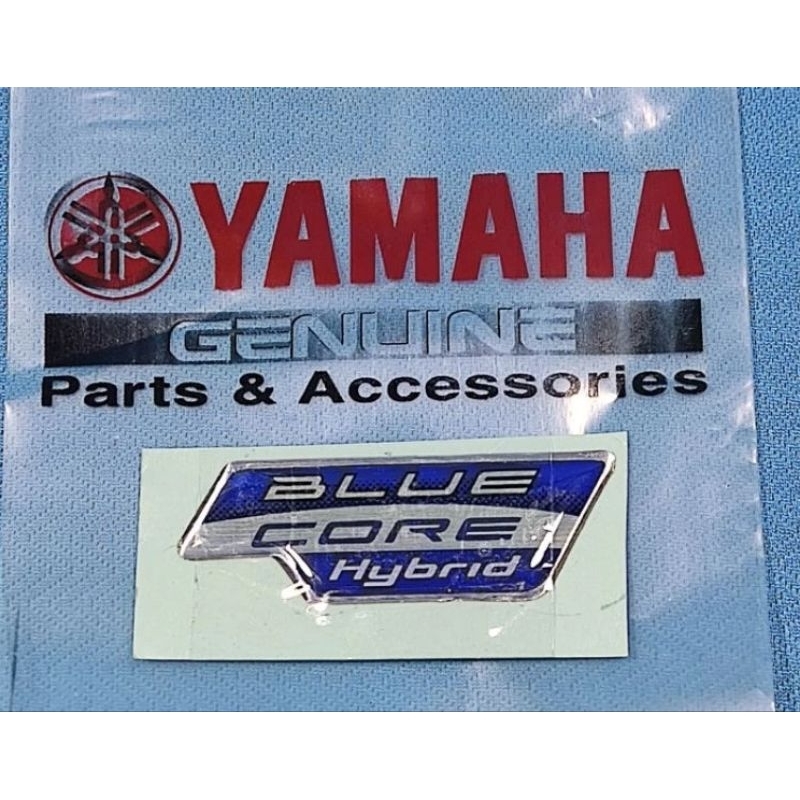 Jual Emblem Sticker yamaha Bluecore Hybrid original lospack | Shopee ...