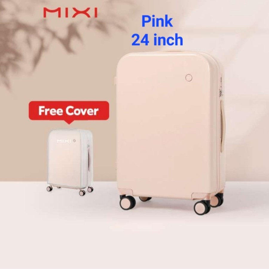 Jual MIXI LUGGAGE SOFT PINK 24 INCH FREE LUGGAGE COVER MIXI KOPER BEST ...
