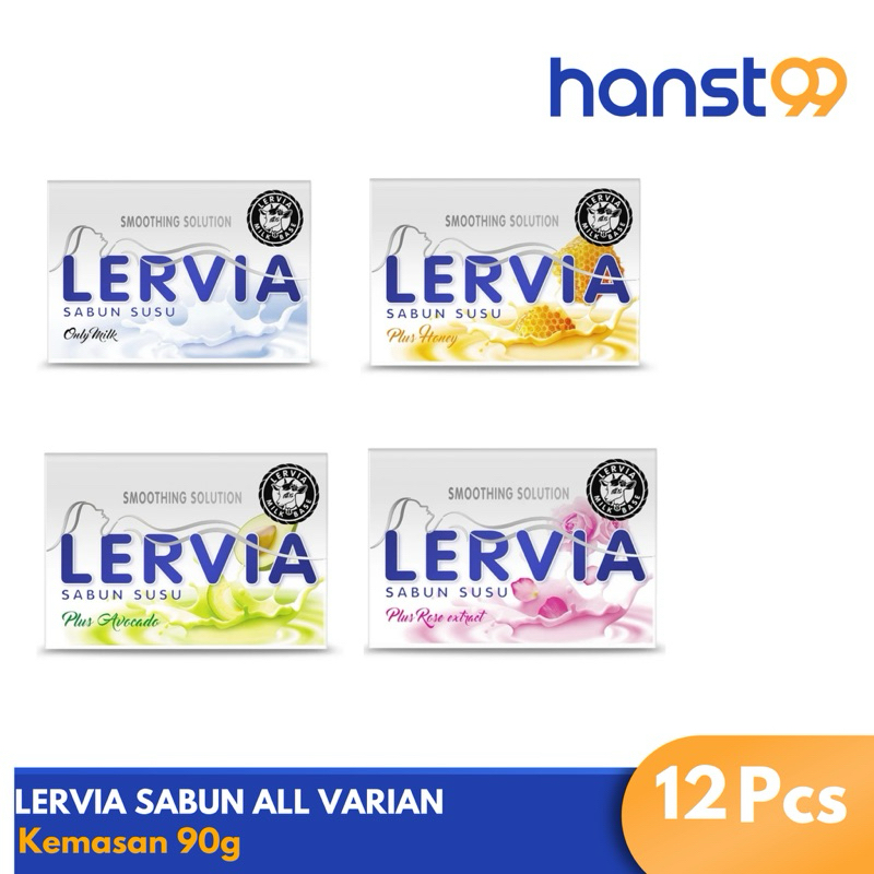 Jual LERVIA Sabun Mandi Batang All Varian 90g x 12 Pcs | Shopee Indonesia