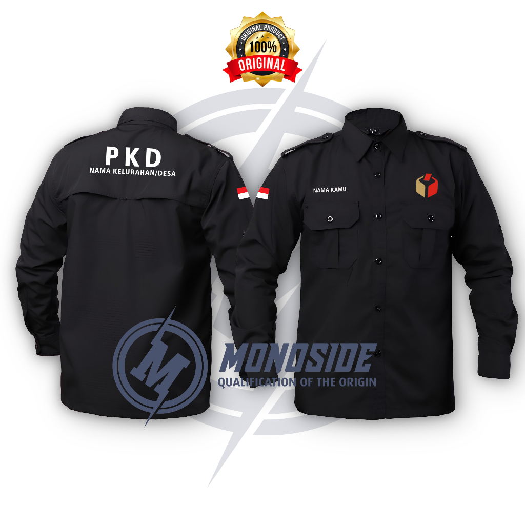 KEMEJA PDL PDH LENGAN PANJANG PKD CUSTOM BORDIR TERBAIK KEKINIAN REQUEST  LOGO BISA SATUAN DESAIN SUKA SUKA PRIA WANITA