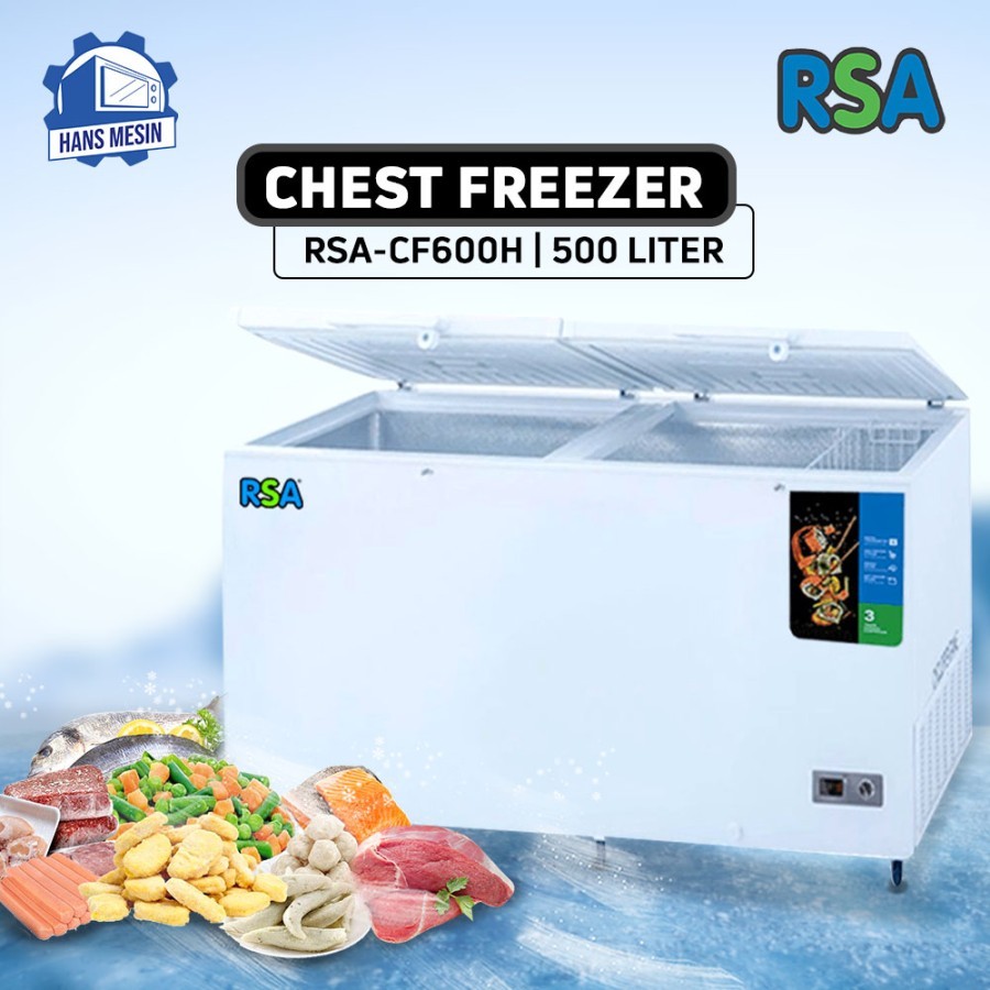 Jual RSA CHEST FREEZER CF-600-H / CF 600 / CF600H / 500 LITER | Shopee ...