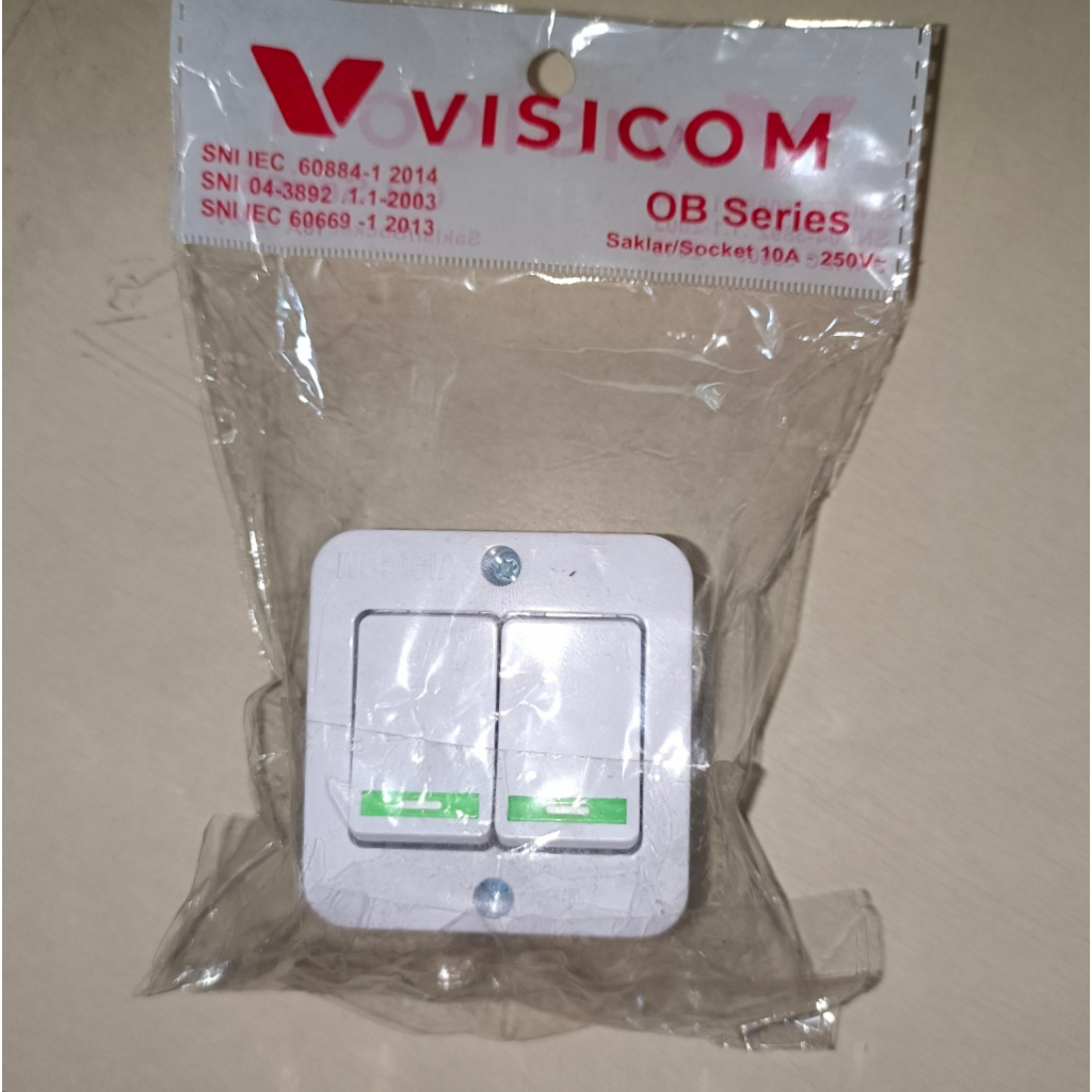 Jual G806 ORIGINAL SAKLAR TEMPEL TEMBOK OUTBOW DOUBLE SERI VISICOM DUAL ...