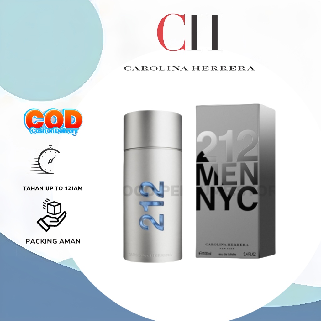 Jual [100%Original 】Carolina Herrera 212 Men NYC 100ml Eau de