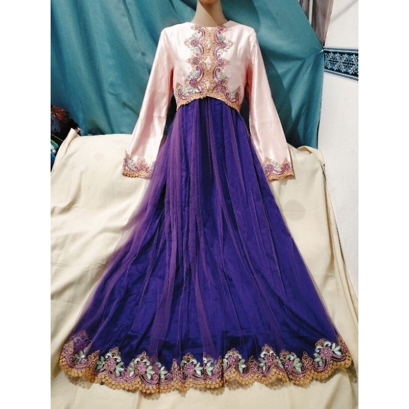Jual gamis india / gamis brukat / gamis tile / gamis mewah / gamis sari ...