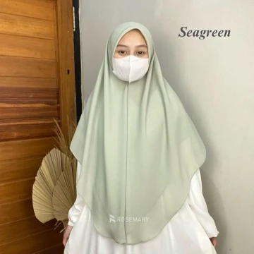 AMEENA SCARF Khimar Hijab Syar'I Malaysia Jumbo I Hijab Segiempat Oval 120 130 140 Cm