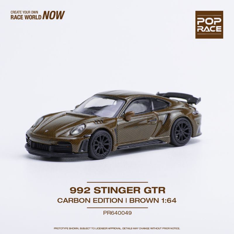Jual Pop Race 992 Stinger GTR Carbon Edition Brown PR64-0049 Segel ...