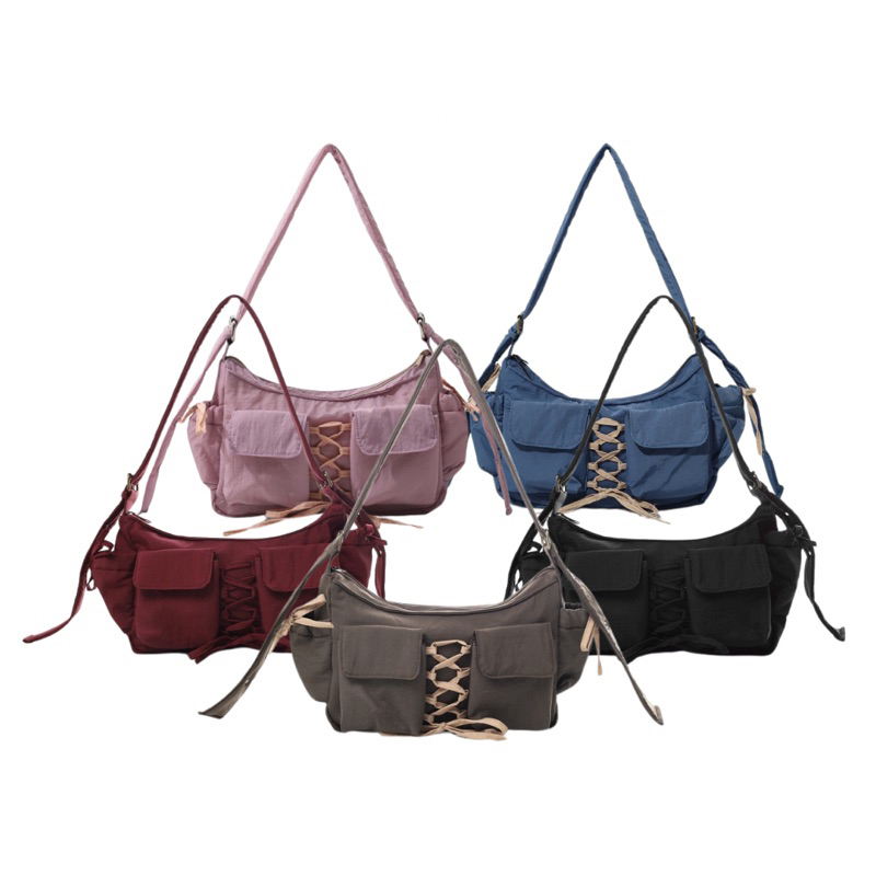 Jual IMOKEY Ruby Ribbon Bag Shoulder Sling Bag Tas Wanita Shopee Indonesia