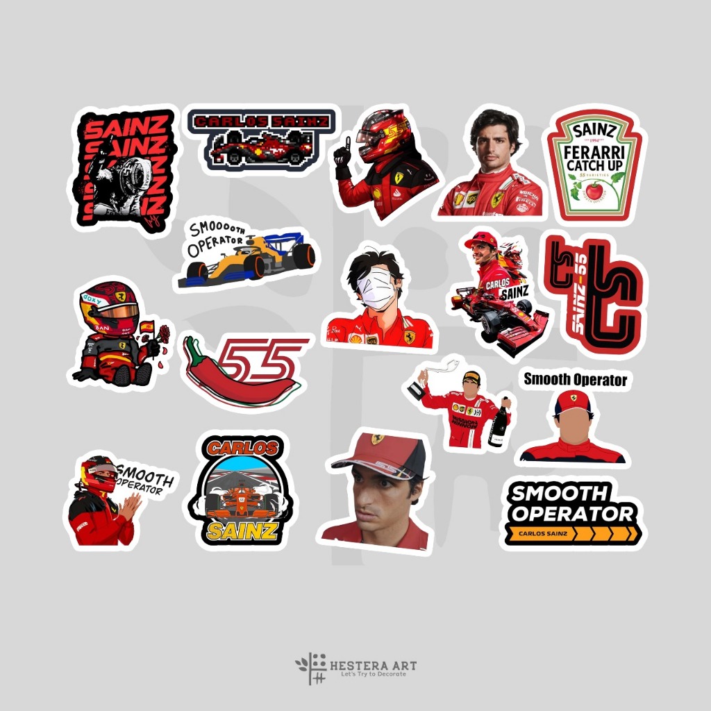 Jual Stiker Pack Pembalap F1 Sticker Vinyl Doff Laminasi | Stiker ...