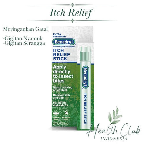 Jual Benadryl Anti Itch Relief Stick - Gatal Gigitan Nyamuk Serangga ...