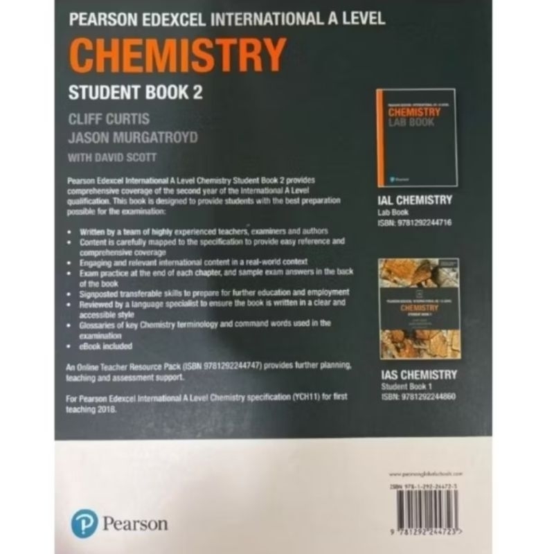 Jual Buku Edexcel International AS/A Level Chemistry Student Book-2 ...