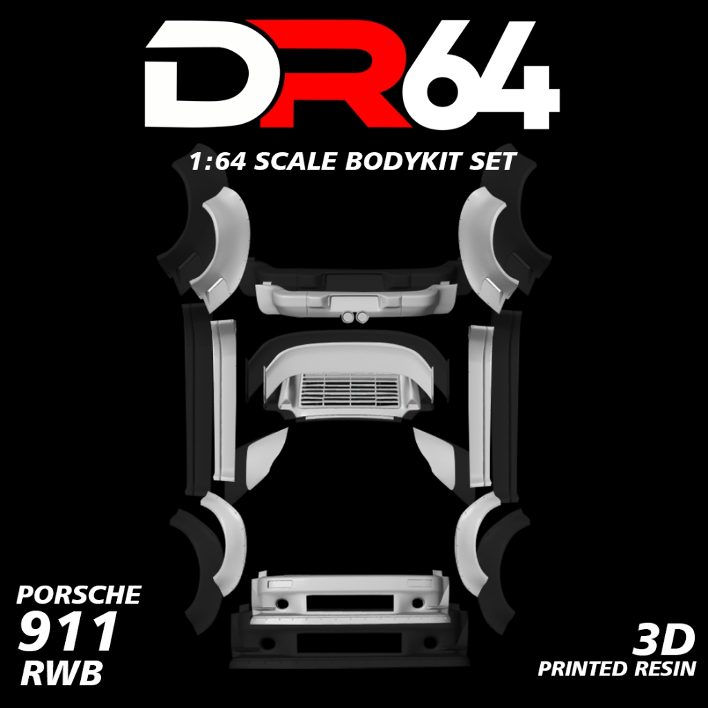 Jual Bodykit Hotwheels Porsche 911 RWB / Body Kit Custom Mini GT ...
