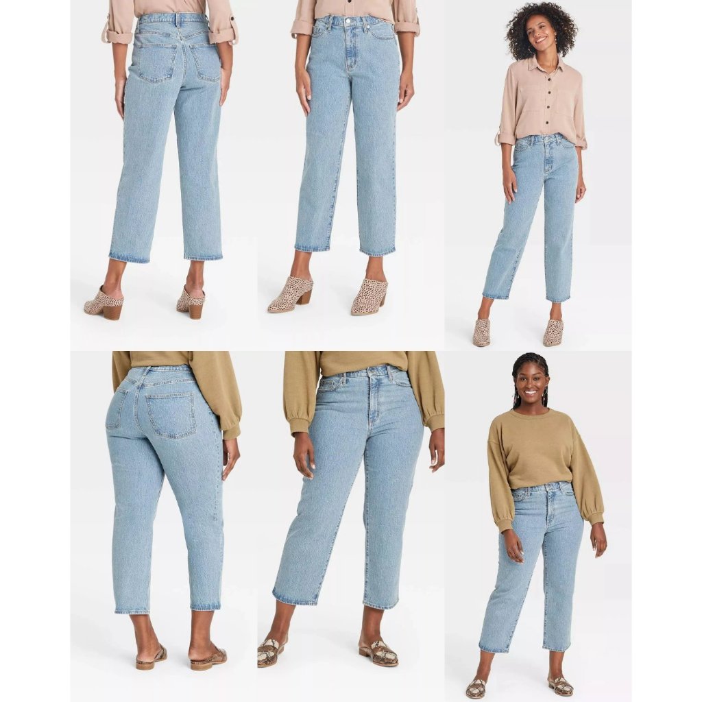Jual Universal Thread High-Rise Vintage Straight Cropped Jeans - 5403 ...