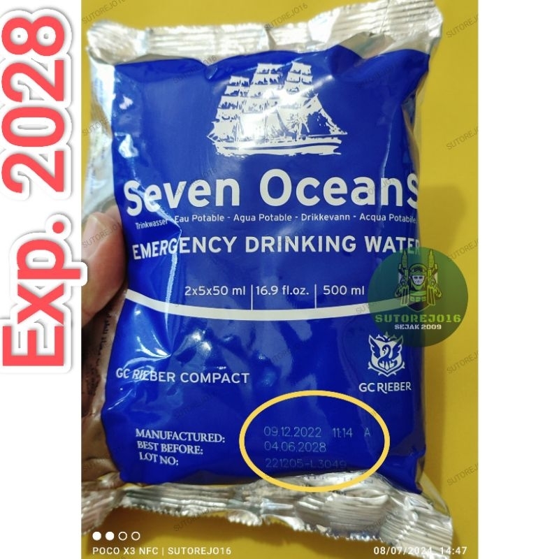 Jual paket ransum mre foodration biscuit and emergency water seven ...