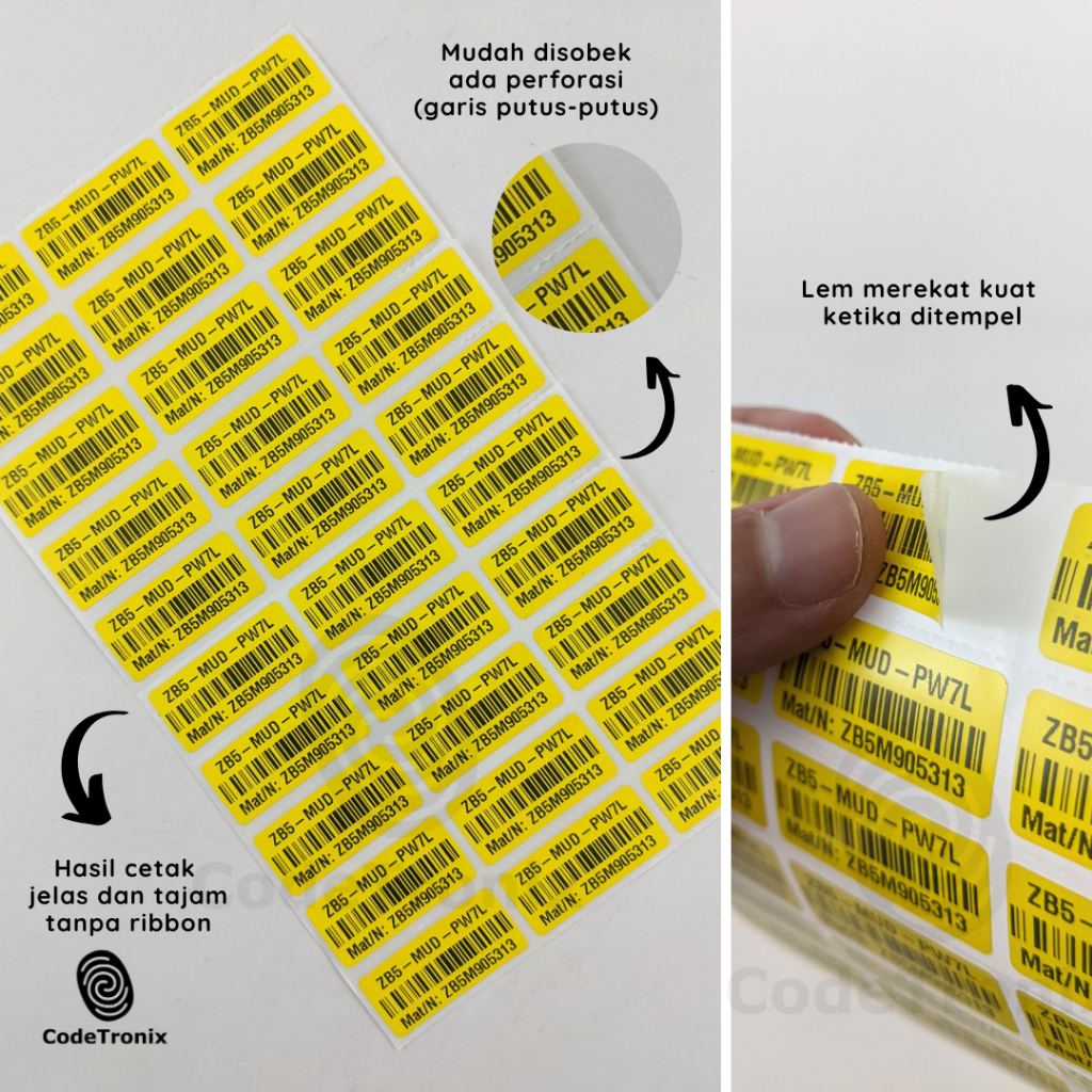 Jual Label Sticker Kertas Thermal 33x15 Barcode Direct Stiker Roll ...