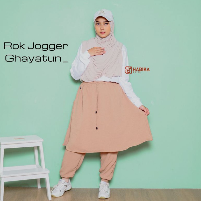 Jual KODE L4T9 Rok Celana Jogger Ghayatun Rok Legging Muslimah Rok ...
