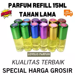 (FX15ML) PARFUM REFILL 15 ML PREMIUM WANGI TAHAN LAMA PRIA WANITA KEMASAN TRAVEL SIZE HARGA GROSIR