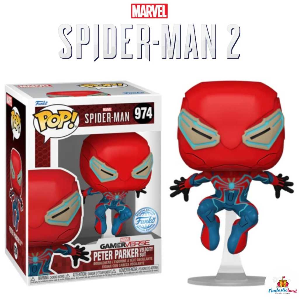 Spider-Man 2 Peter Parker Velocity Suit Funko Pop Vinyl Figure #974 - EE main image 0