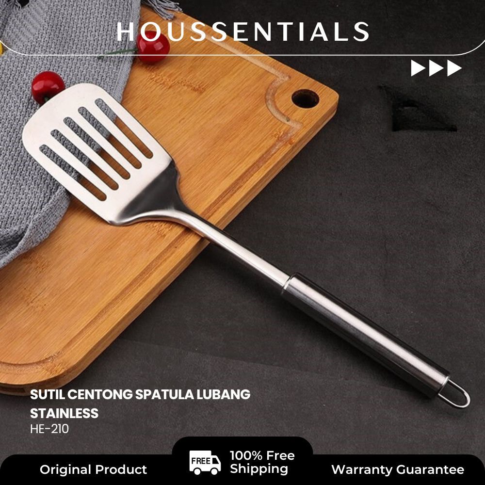 Jual Spatula Turner Slotted Gagang Stainless Steel - Sendok Penggoreng ...