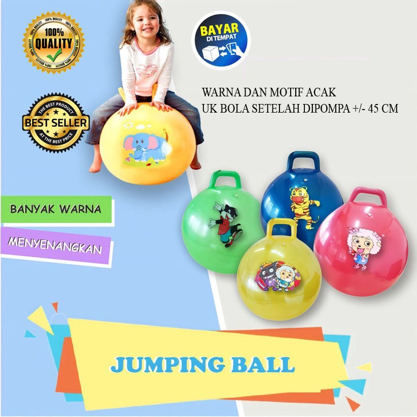 Jual Mainan Anak Bola Jumping Jumbo UK Diameter 45 cm - Jumping Ball ...