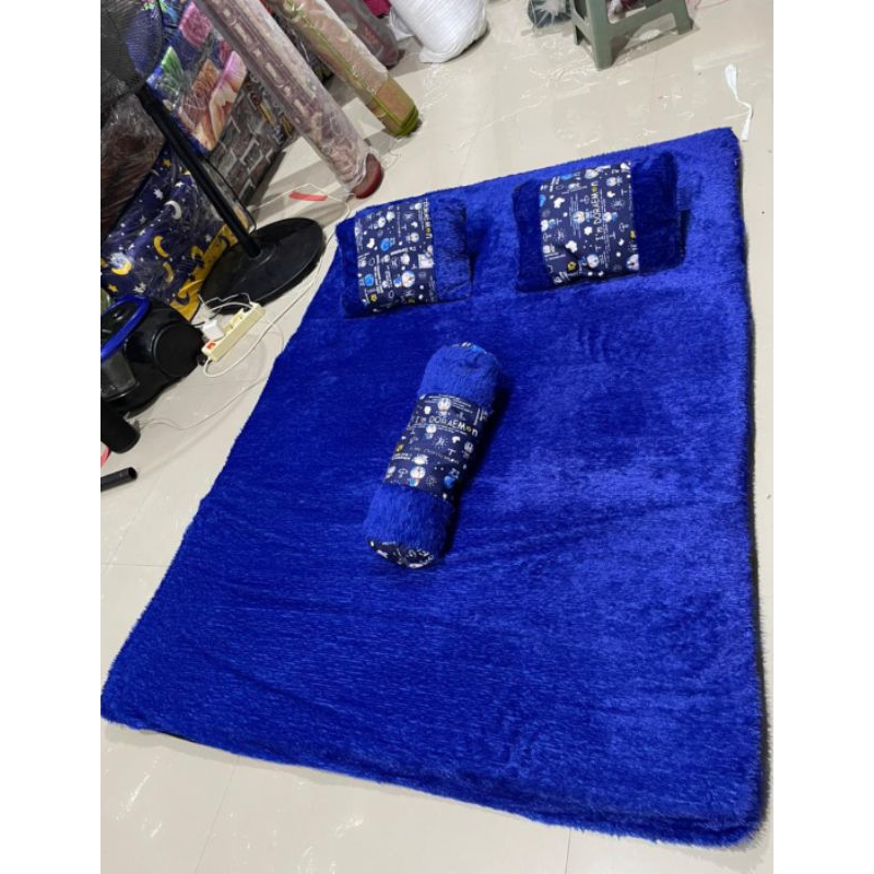 Jual Kasur karakter 3 bantal/Kasur bulu rasfur/kasur super lembut dan ...