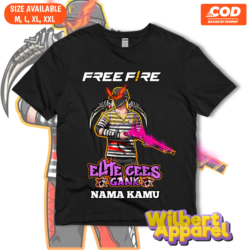 Jual Kaos Anak Free Fire Elite Cees Sg 2 Rapper Free Nama | Shopee ...
