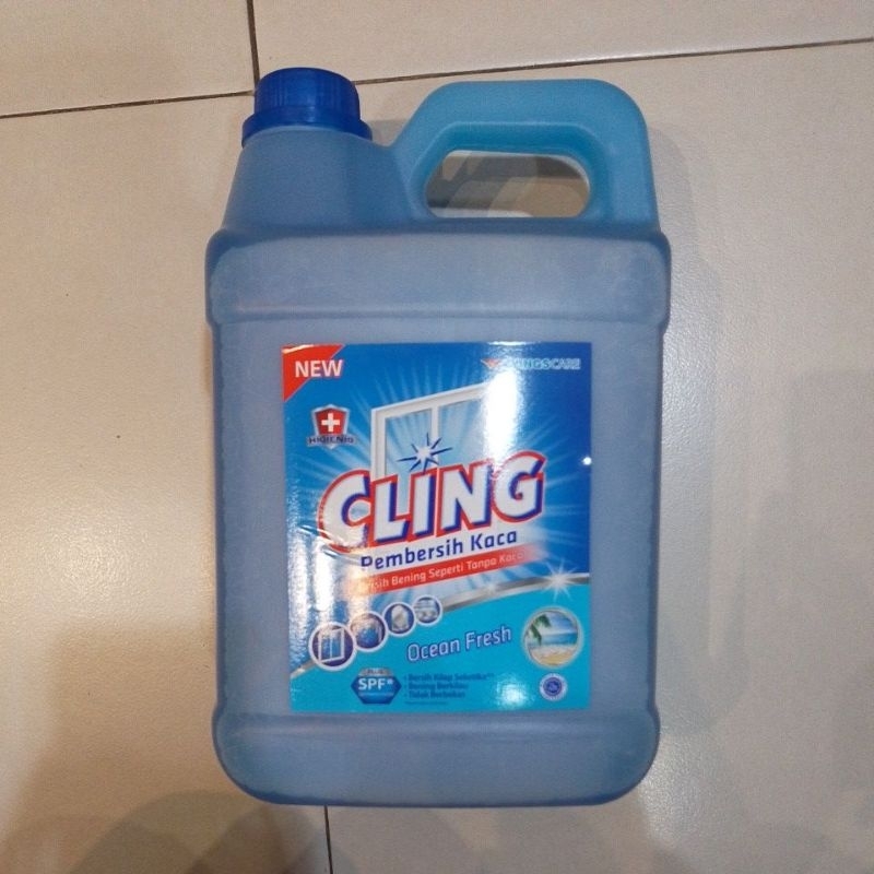 Jual Wings Cling Pembersih Kaca Ocean Fresh 4 liter | Shopee Indonesia