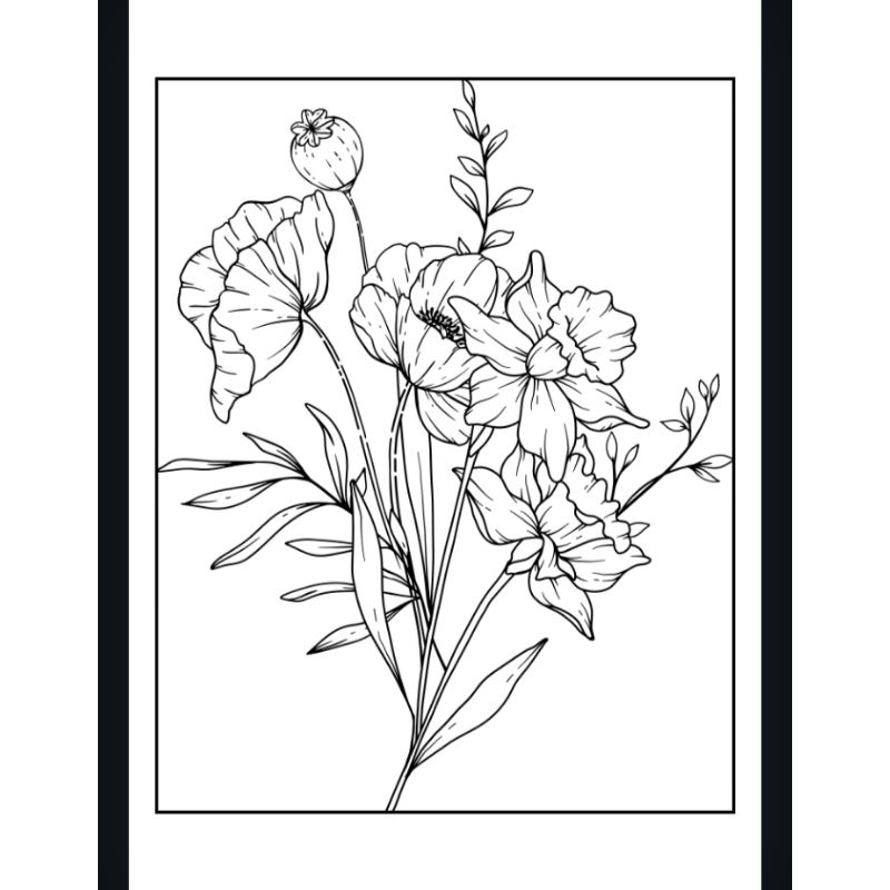 Jual Lembar mewarnai/ Coloring page/ Bunga | Shopee Indonesia