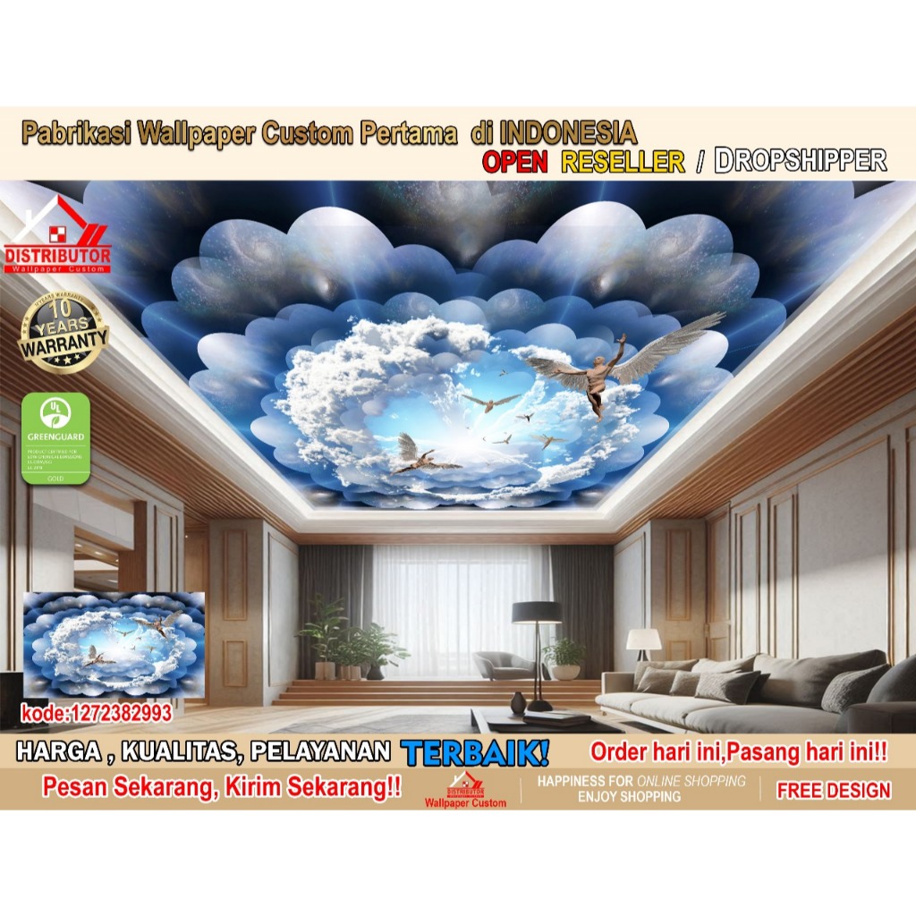 Jual Wallpaper Dinding Custom 3D Tema Sky | Wallpaper Sky | Wallpaper ...
