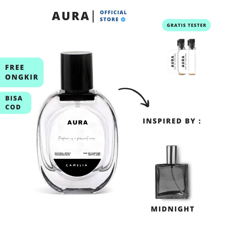 Jual (Gosend) AURA Parfum Camelia Wanita Tahan Lama Aroma Almond