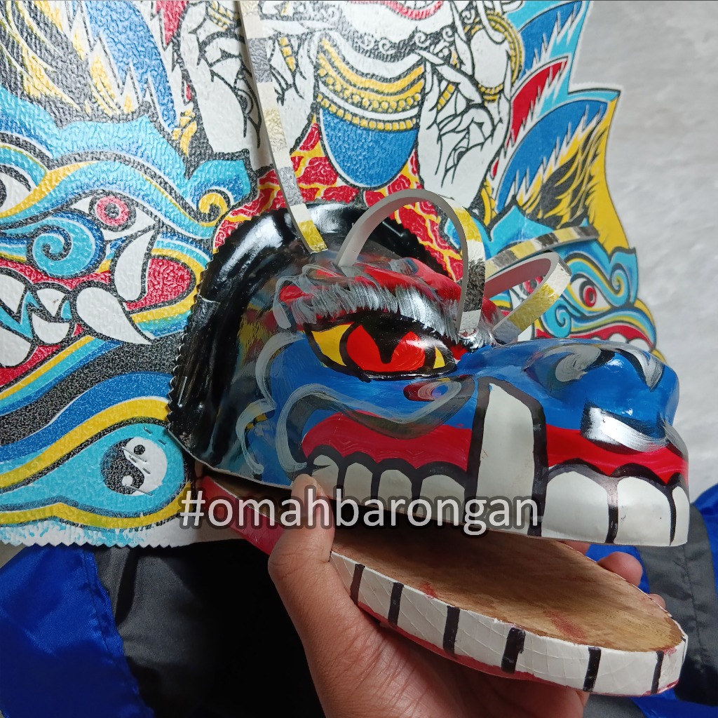 Jual Barongan Anak Caplokan Spon Devil Buto Biru Ukuran Besar Full Free ...