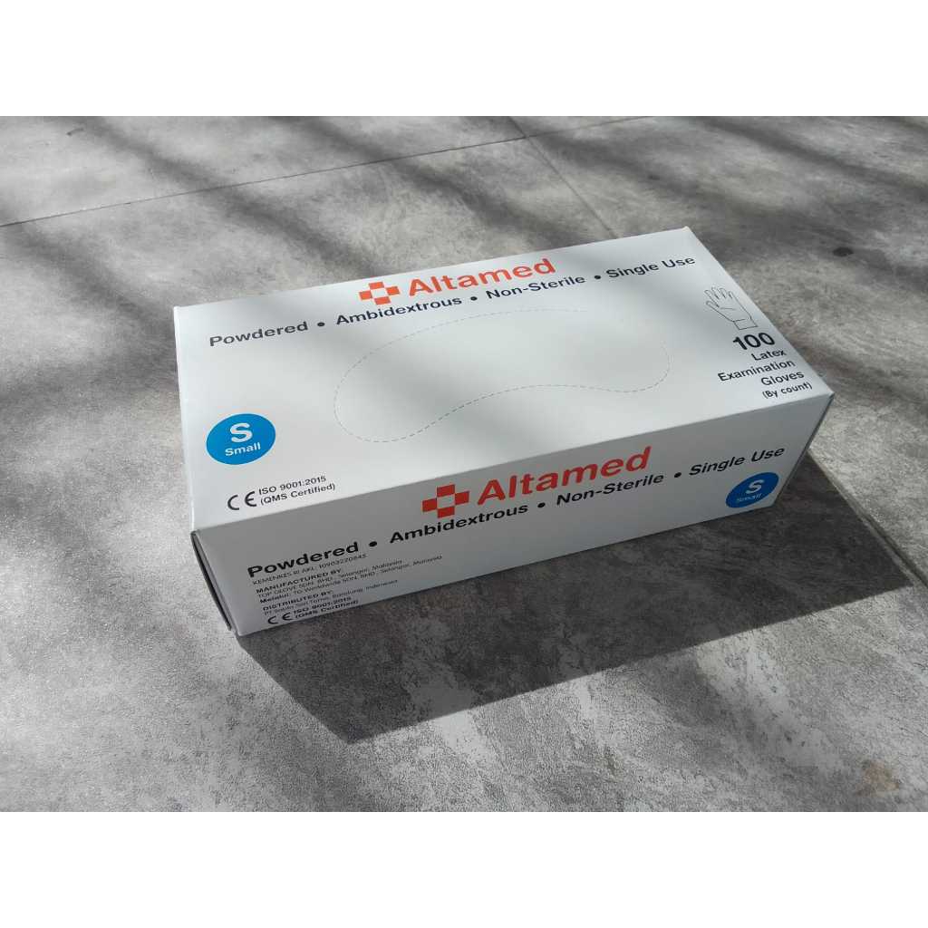 Jual HANDSCOON NON STERIL LATEX POWDER ALTAMED | ISI 100 'S/BOX ...