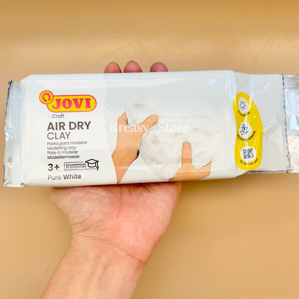 Jual Air Dry Clay JOVI 500gr WHITE - Modelling Clay White - Tanah Liat ...