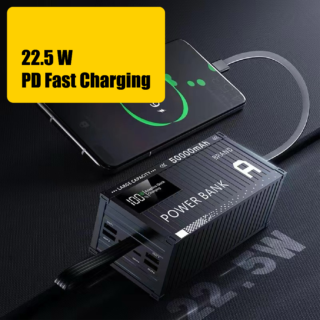 Jual Container Powerbank 22.5W PD Fast Charging 50000mah Backup Power ...