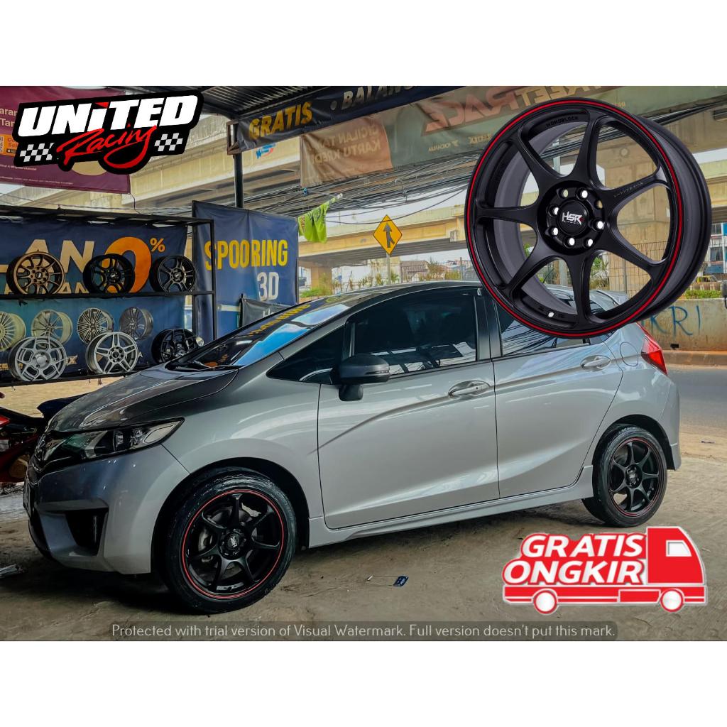 Jual VELG MOBIL RING 17 SEBUNSUTA BLACK RED LINE R17 MOBIL HONDA JAZZ ...