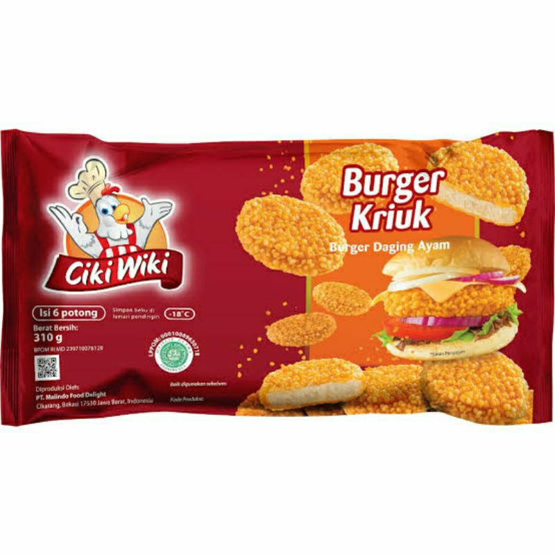 Jual Ciki Wiki Burger Kriuk Isi 6 pcs | Shopee Indonesia